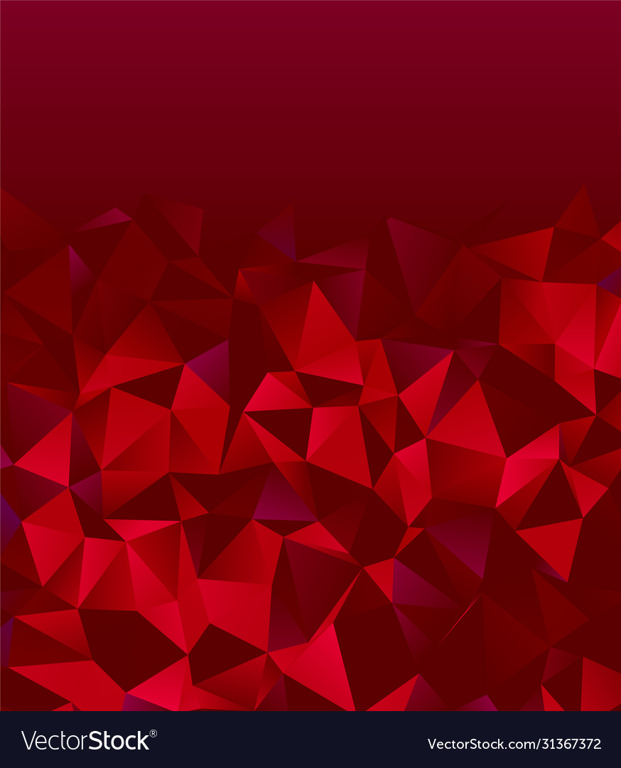Red triangles gems textured background Vector Image Red triangles gems textured background