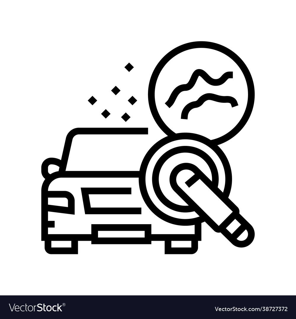 Scuff mark and minor scratch buffing line icon Vector Image Scuff mark and minor scratch buffing line icon