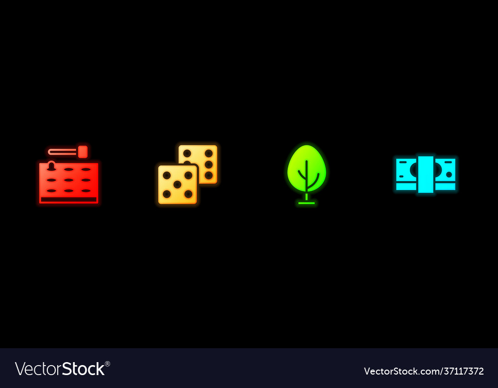 Set arcade game machine dice tree Vector Image Set arcade game machine dice tree