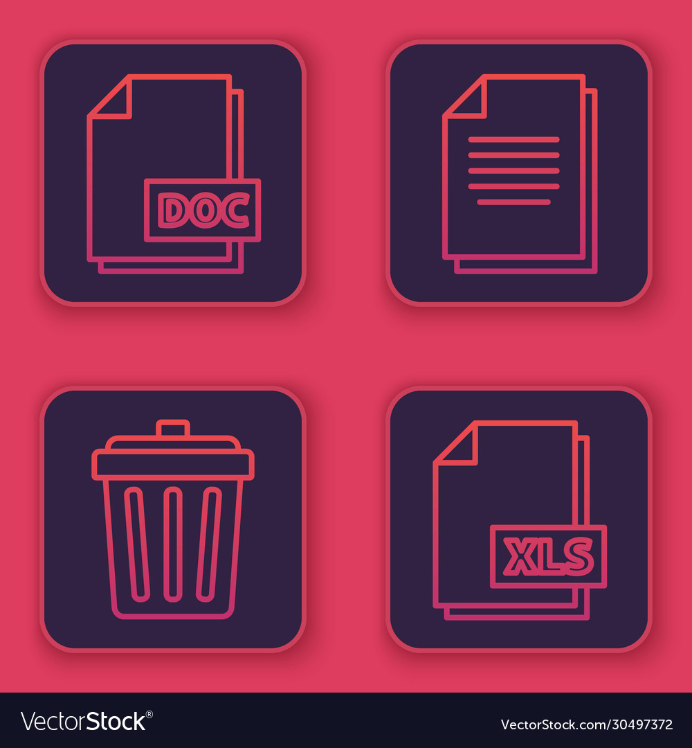 Set line doc file document trash can