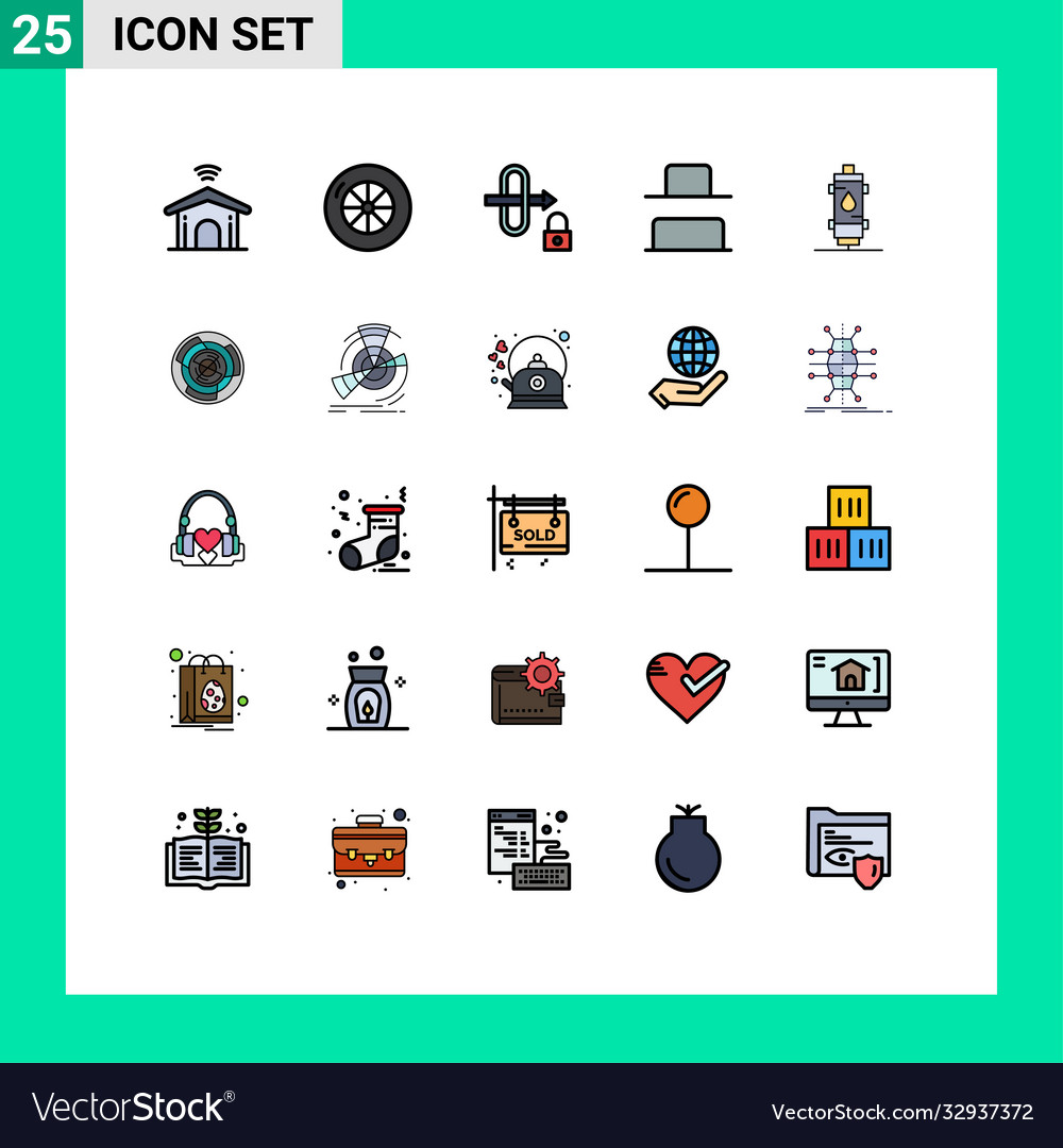 Stock icon pack 25 line signs and symbols