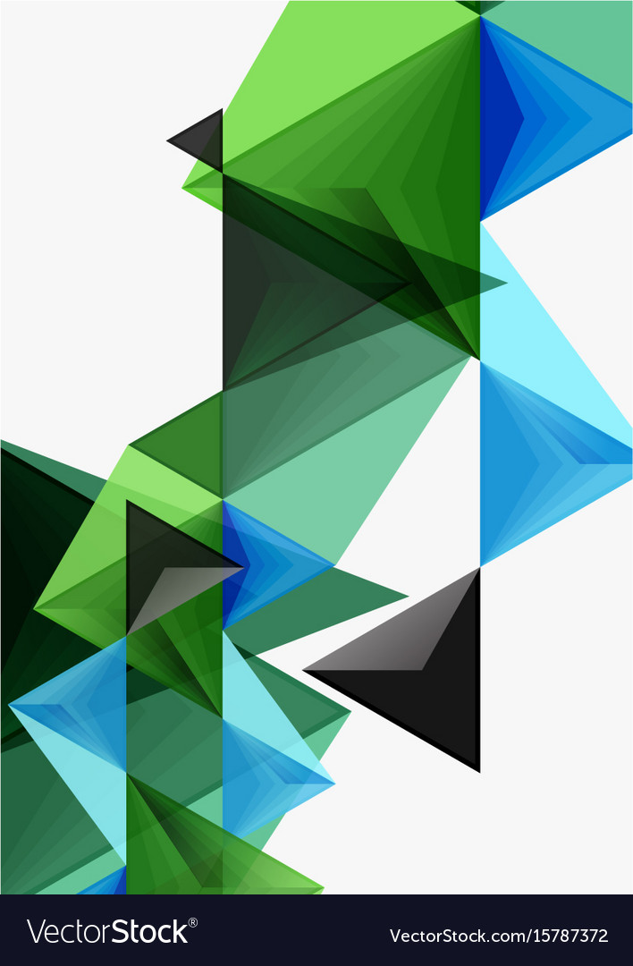 Triangular low poly a4 size geometric
