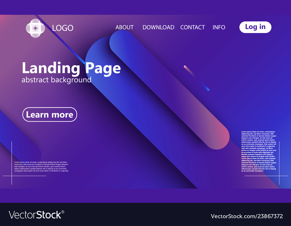 Website landing page geometric minimal design