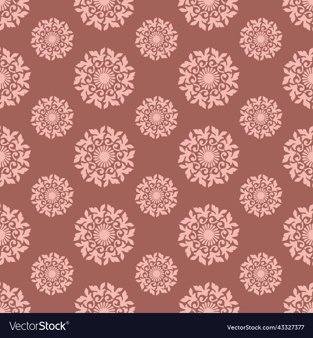 Damask seamless pattern background vector image Damask seamless pattern background