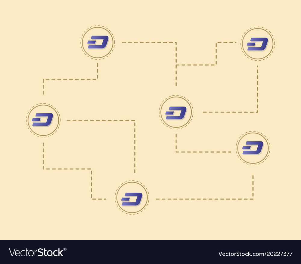 Dash blockchain concept technology background