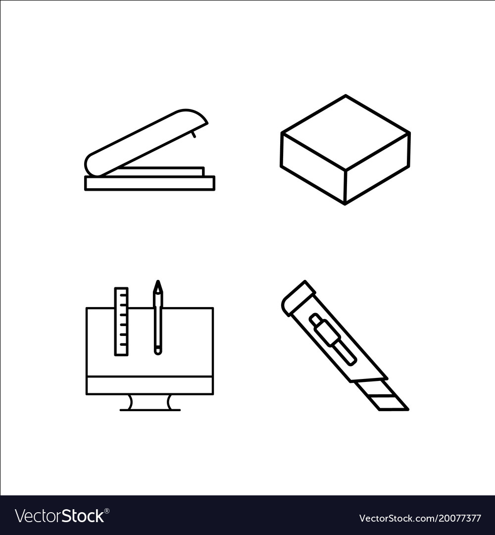 Design and studio simple linear icon setsimple