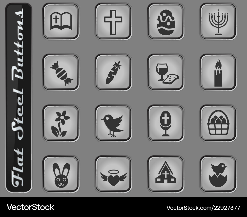 Easter icon set Royalty Free Vector Image - VectorStock