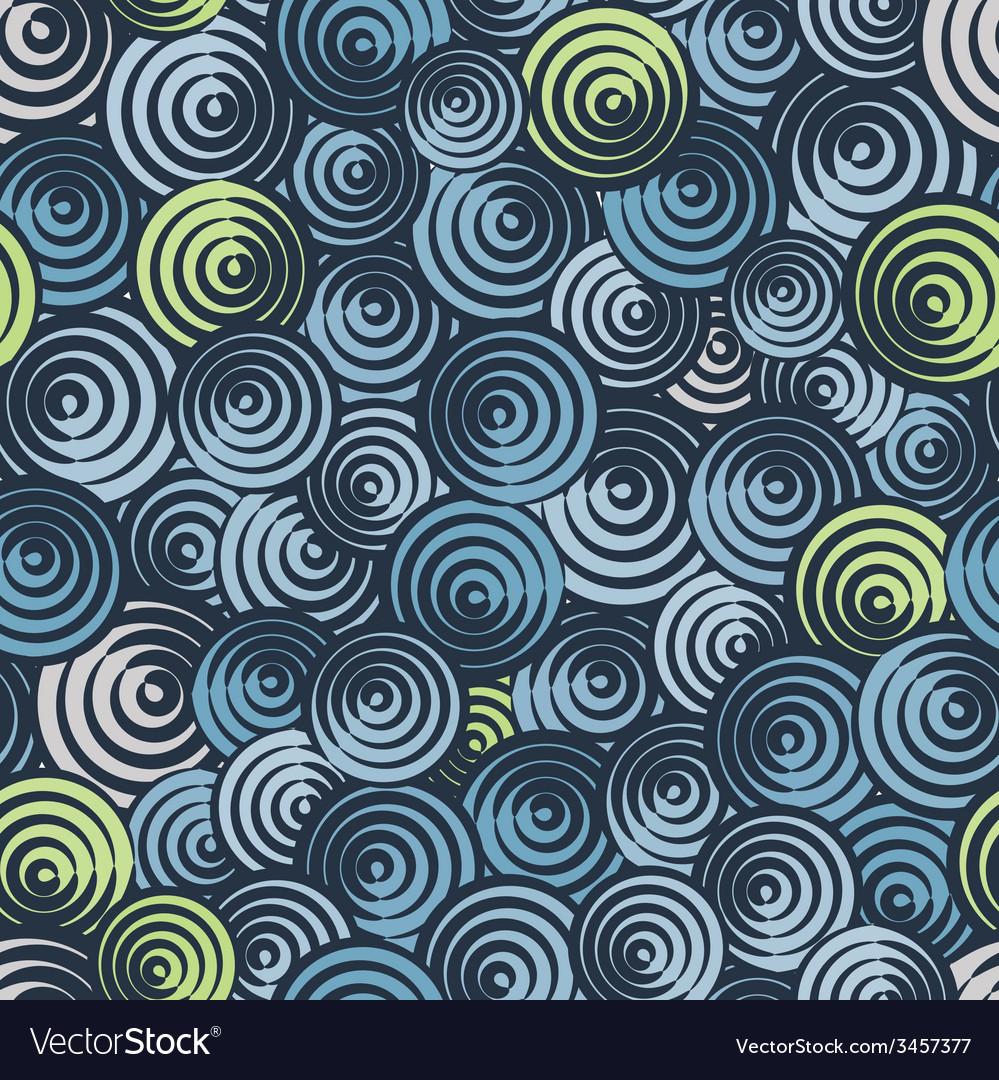 Funky circles retro style seamless pattern