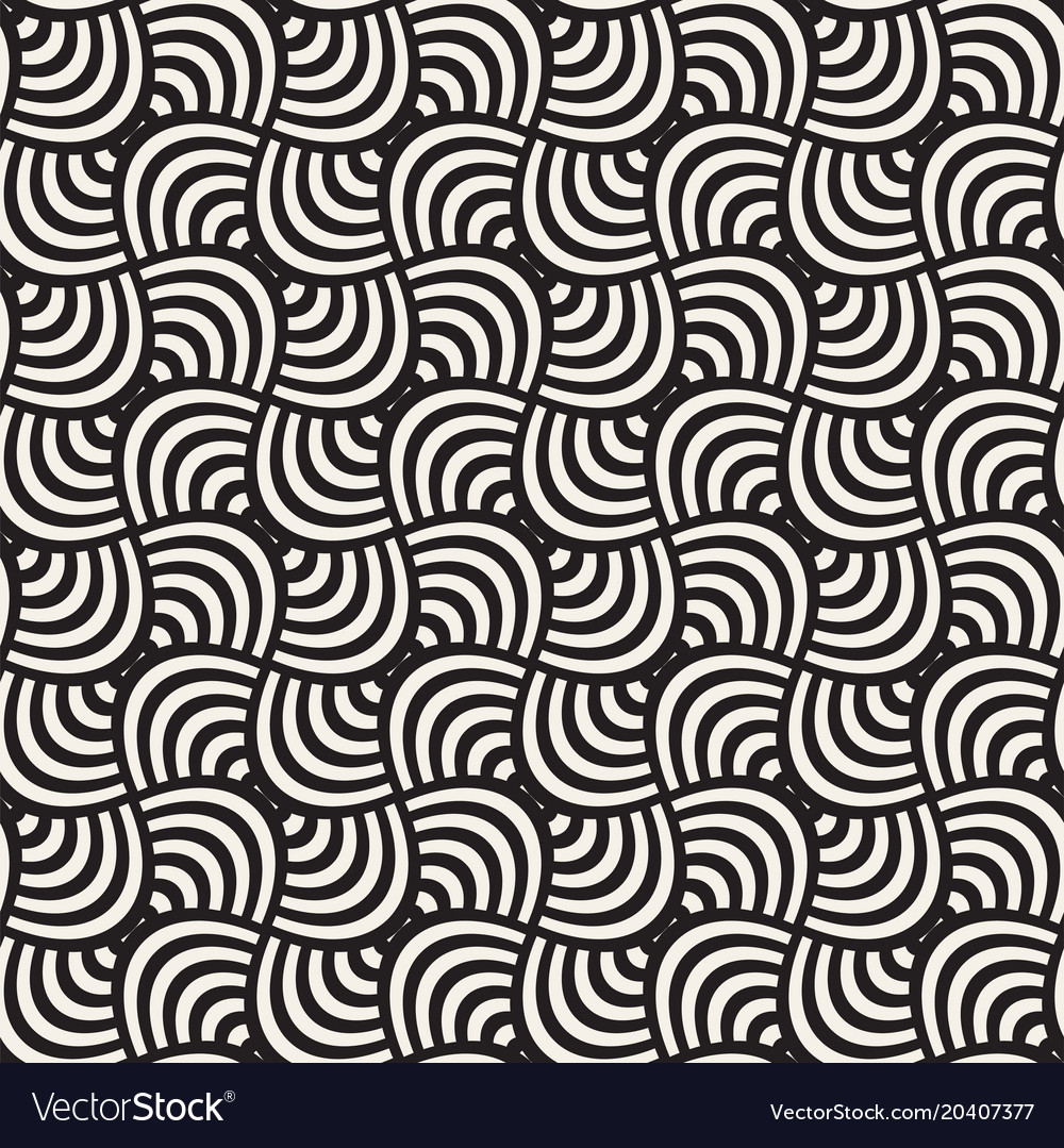Geometric seamless pattern with curved