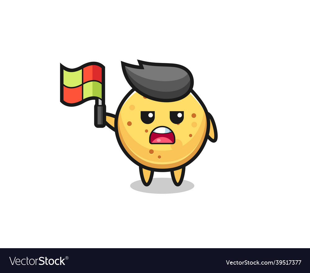 Potato chip character as line judge putting
