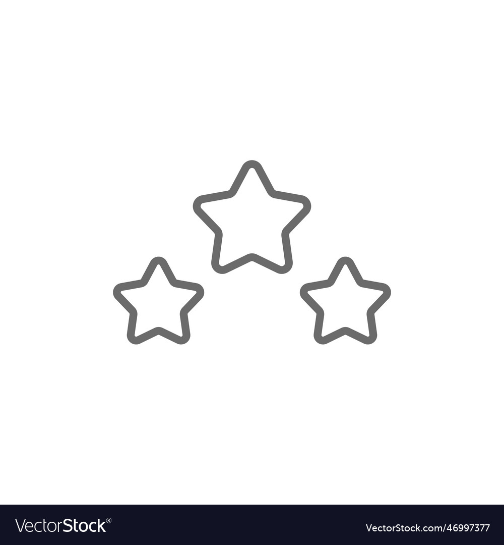 Rating feedback icon with black outline style