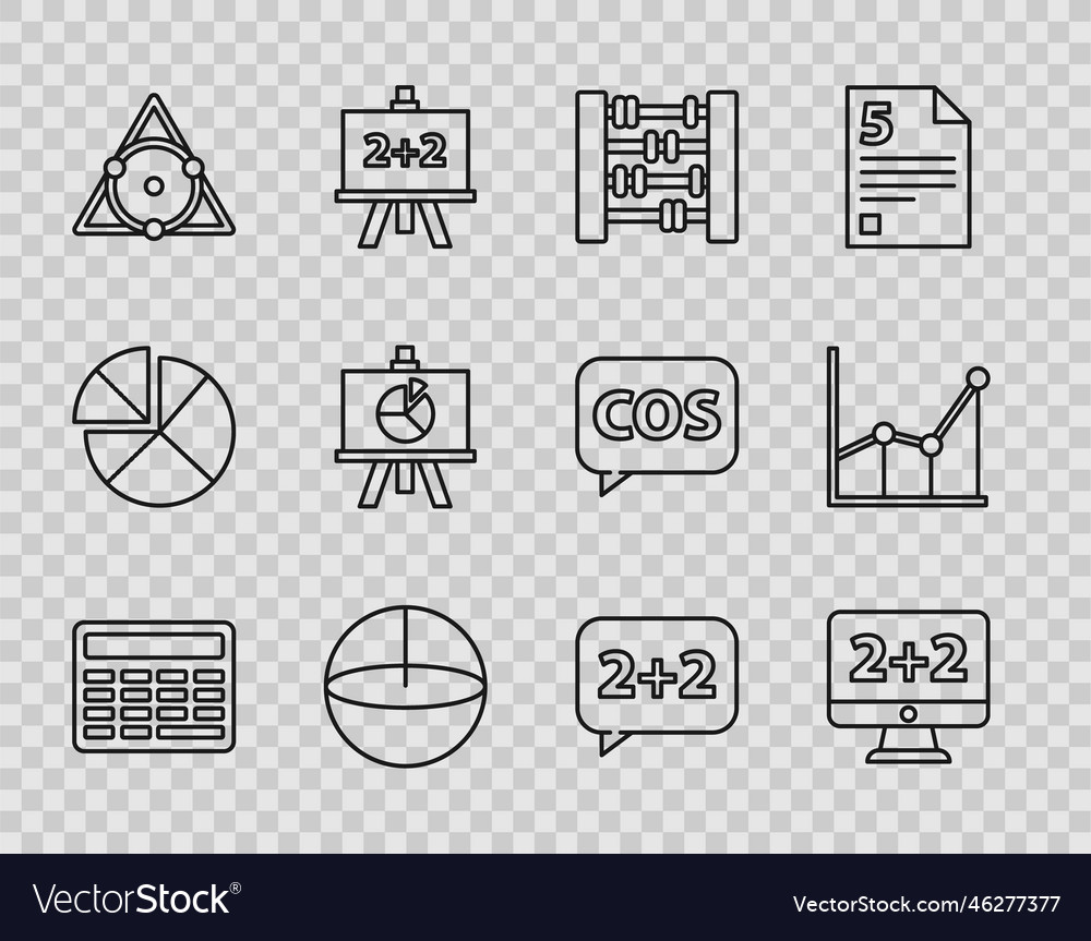 Set line chalkboard graph schedule chart vector image Set line chalkboard graph schedule chart