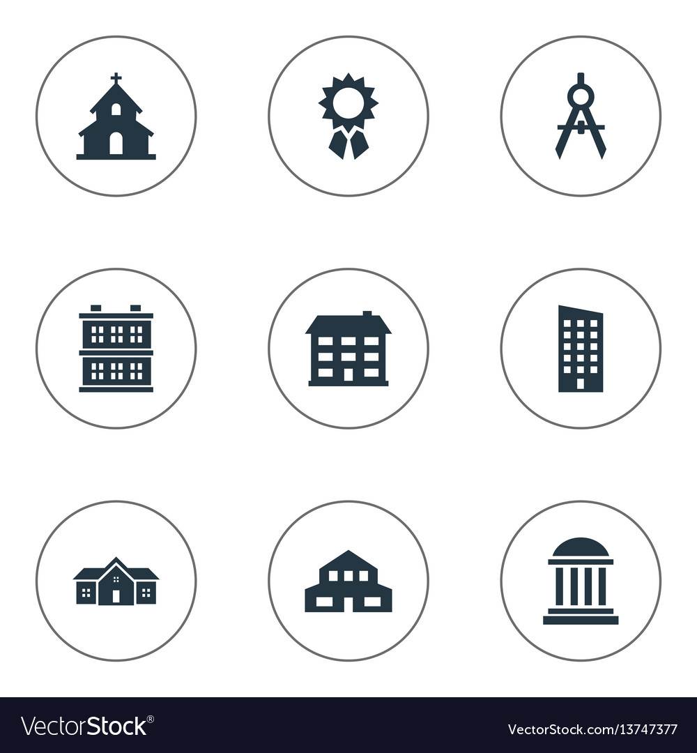Set of simple structure icons