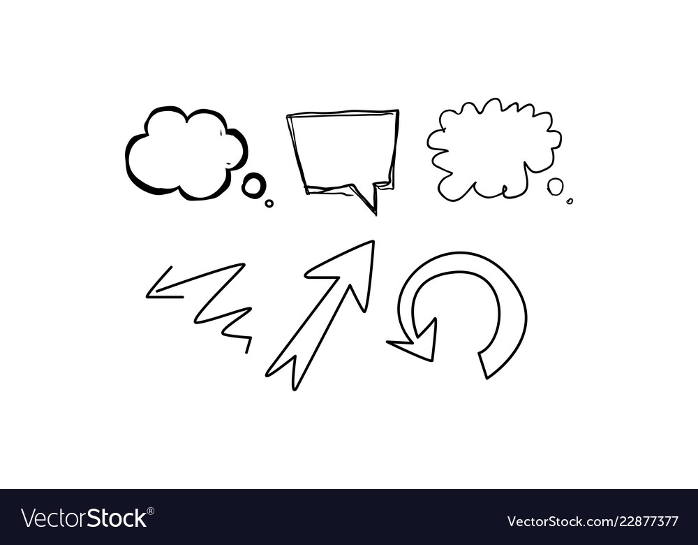Speech Bubbles with Arrows - Diverse Shapes