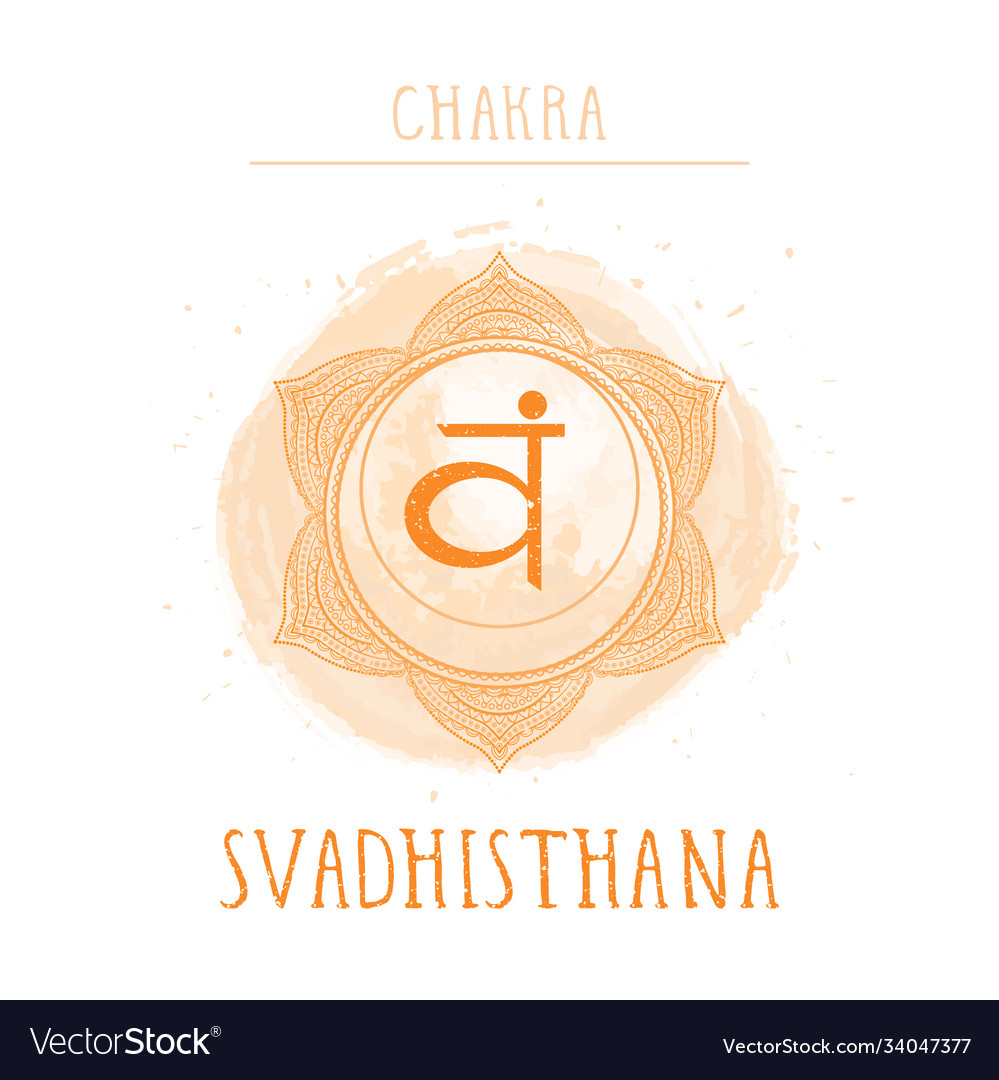 Symbol chakra svadhishana Royalty Free Vector Image