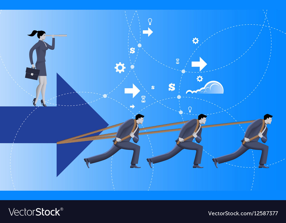 team-with-vision-business-concept-royalty-free-vector-image