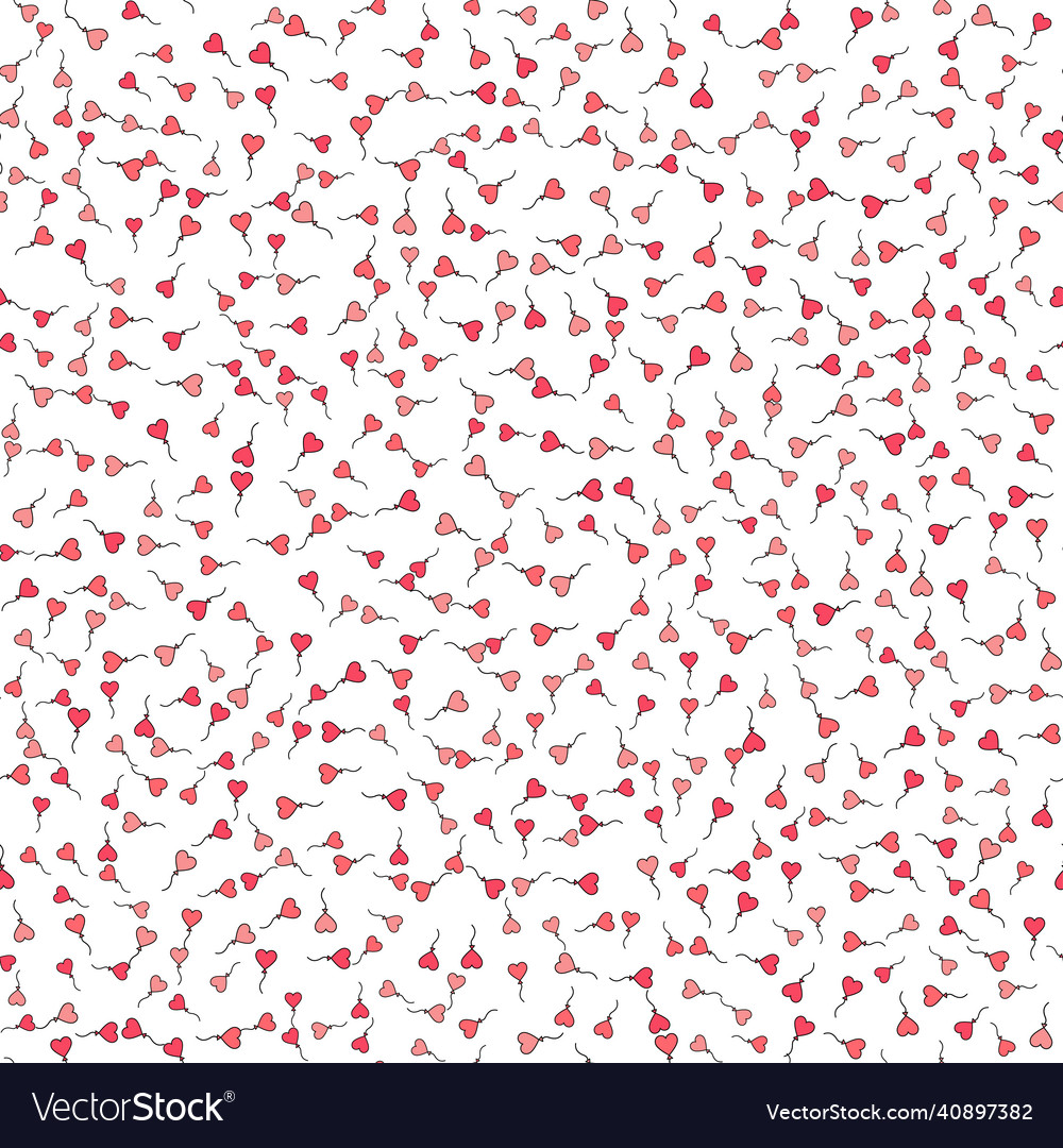 Abstract seamless pattern with hearts vector image Abstract seamless pattern with hearts