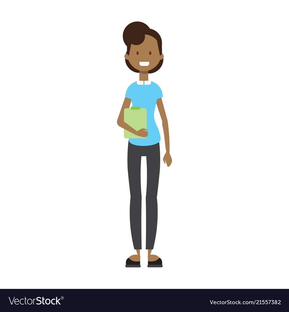 African girl with book full length avatar