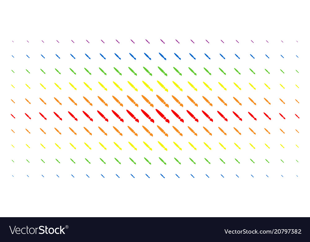 Brush spectral halftone array