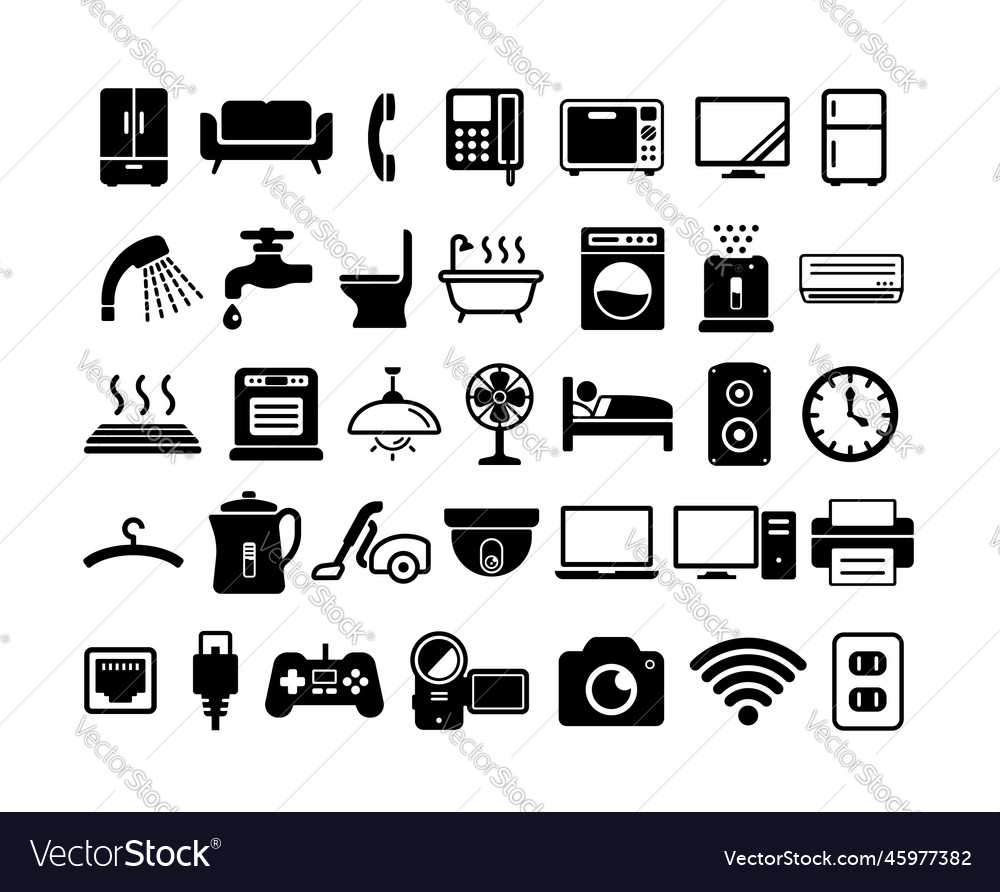 Home Appliances & Electronics Icons