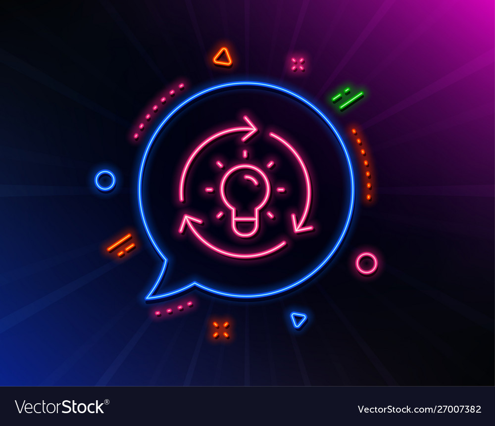 Idea line icon lightbulb sign core value