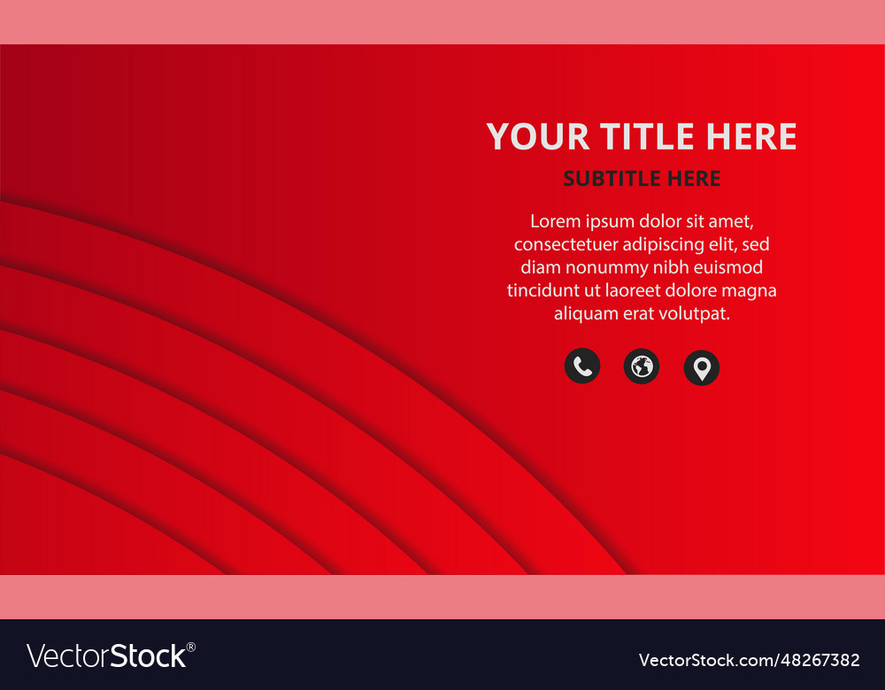 Modern red business background with curved lines vector image Modern red business background with curved lines