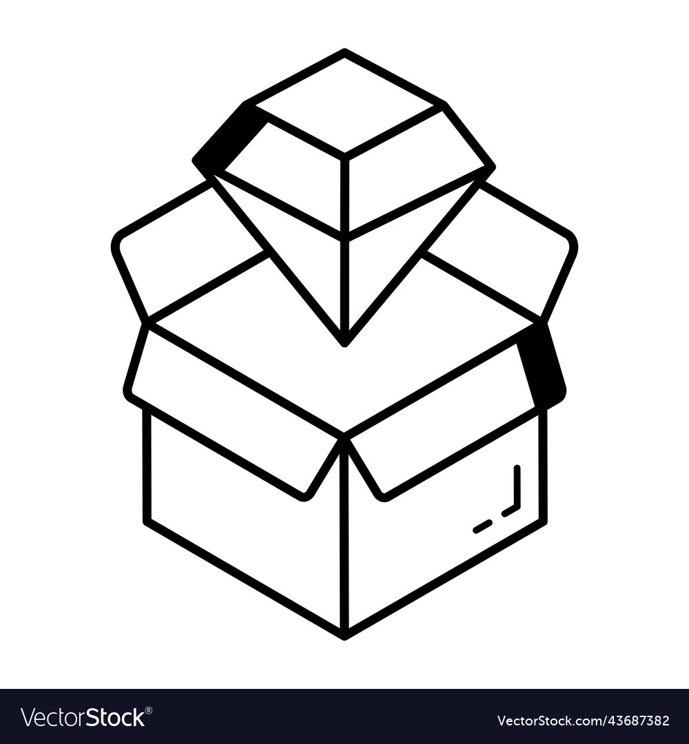 Premium product packaging box order diamon Vector Image