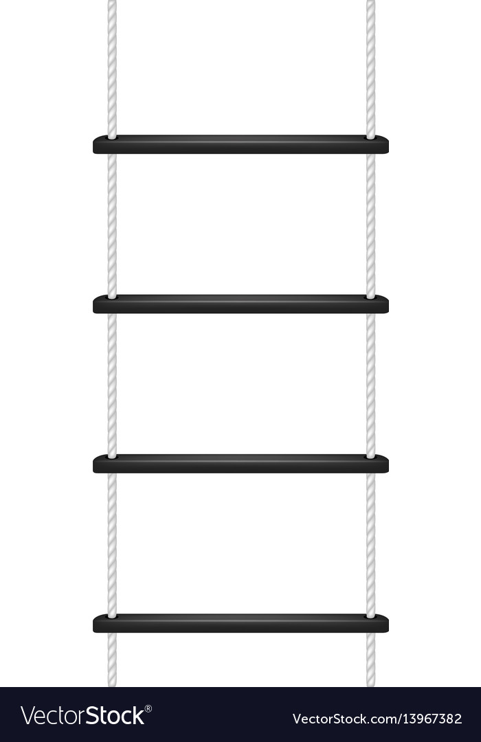 Rope ladder in white and black design