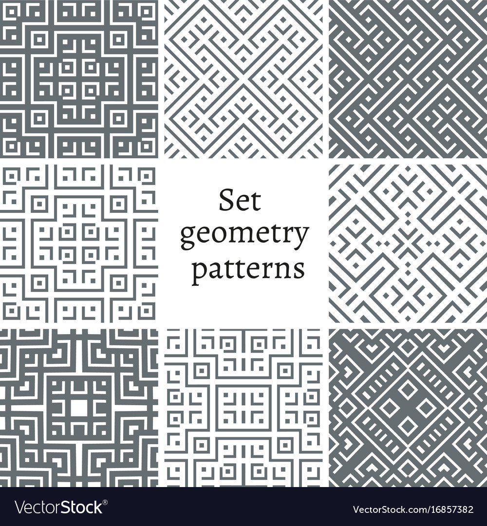 Set of ornamental patterns for backgrounds
