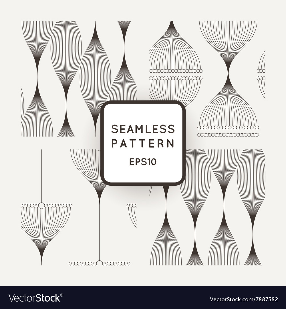 Set of seamless pattern wavy lines