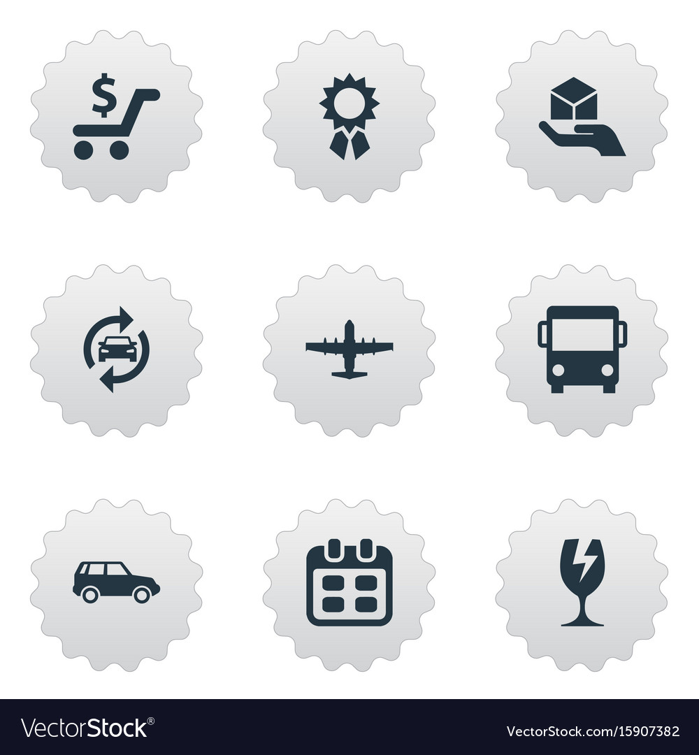 Set of simple delivery icons