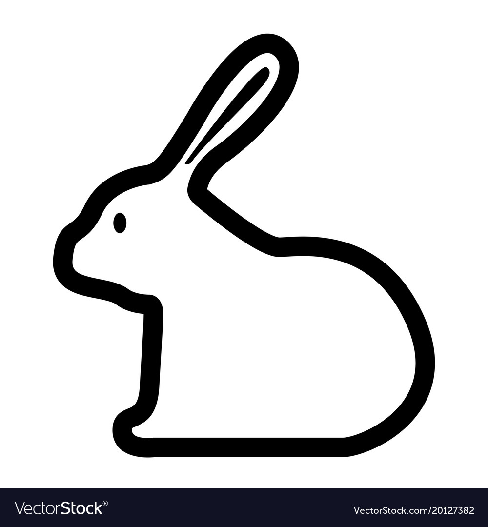 Side view of a rabbit