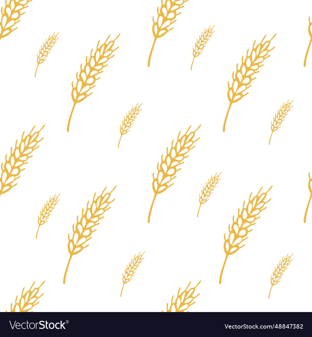 Simple texture with ears of wheat for wrapping vector image Simple texture with ears of wheat for wrapping