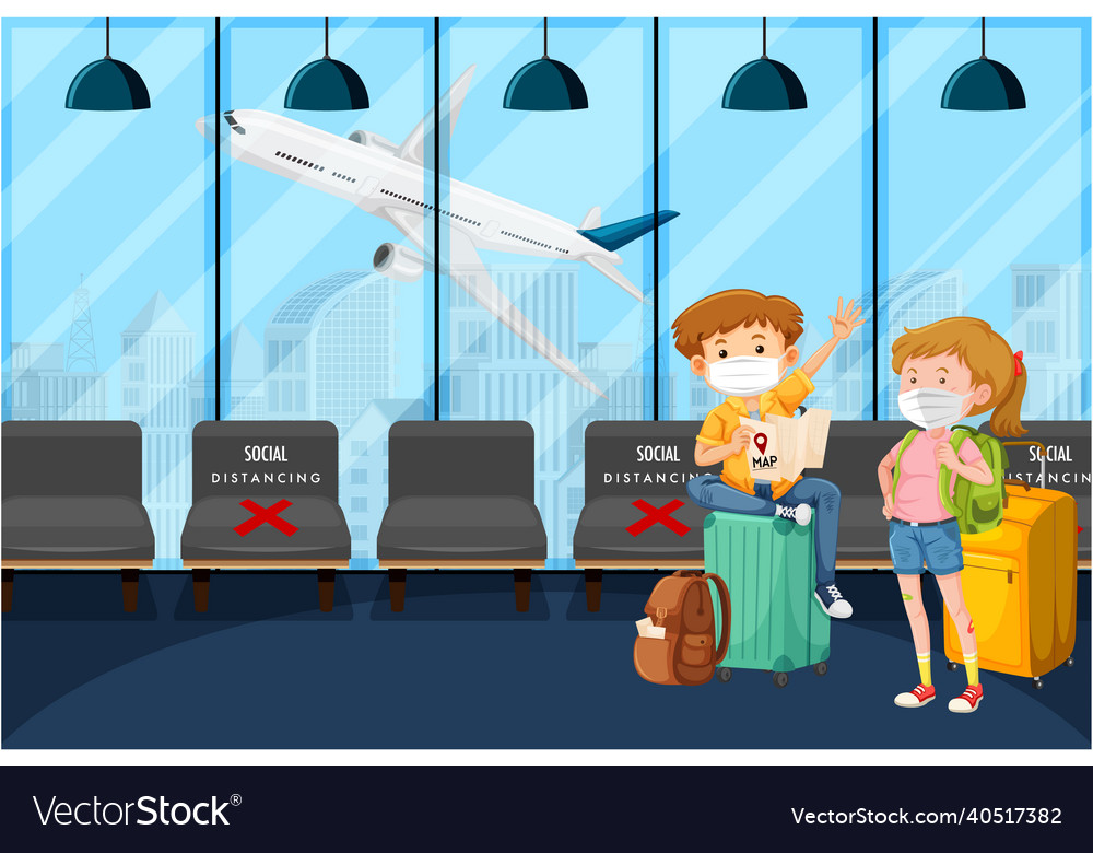 Social distance with public seating regulations Vector Image