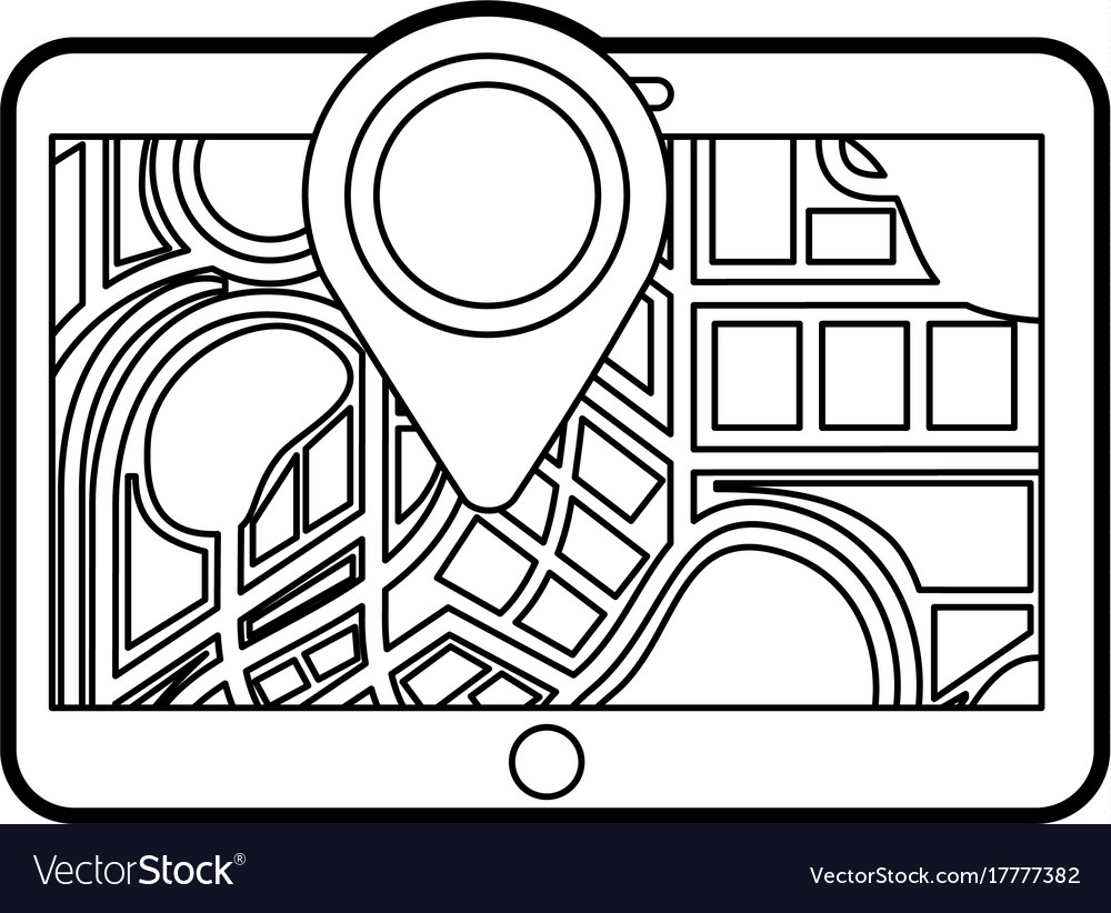 Tablet pointer map navigation destination symbol