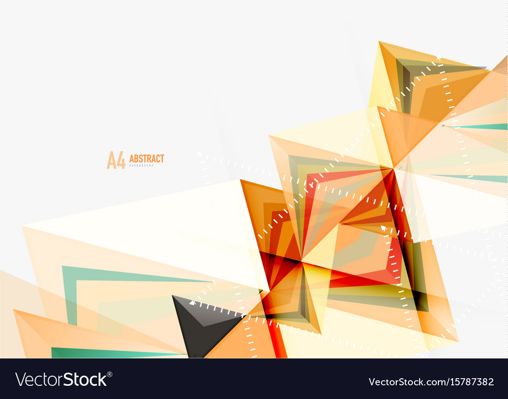 Triangular low poly a4 size geometric