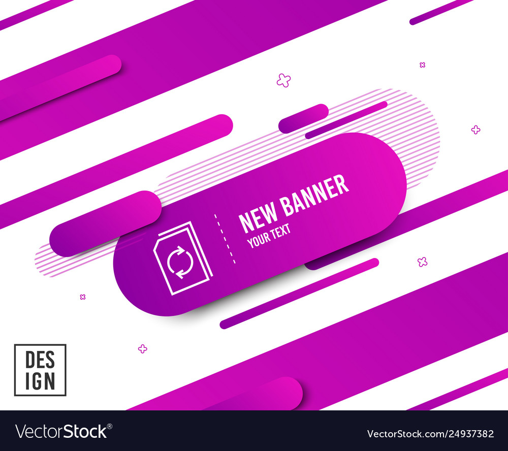 Update document line icon refresh file sign vector image Update document line icon refresh file sign