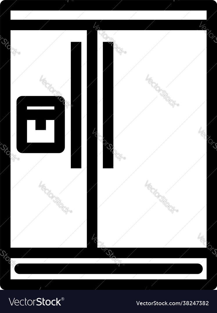 Wide refrigerator icon Royalty Free Vector Image