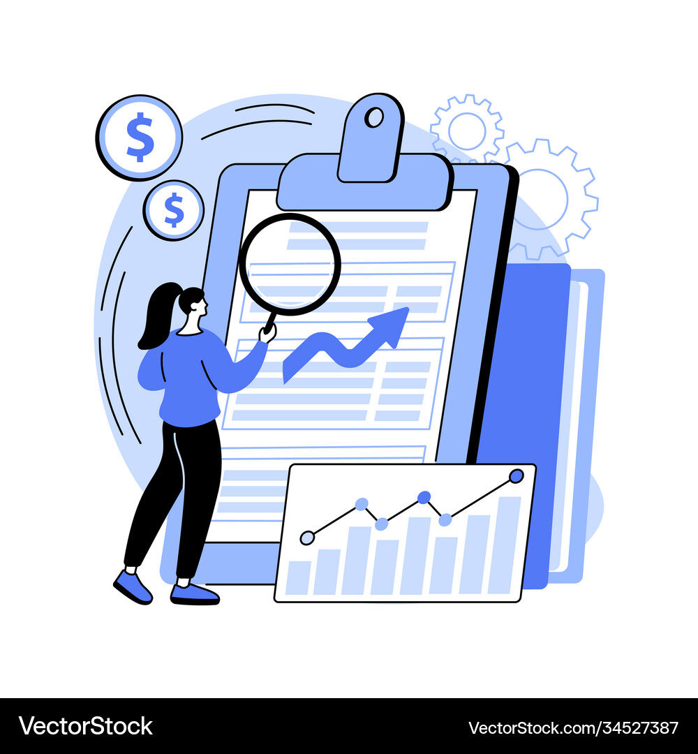 Cash flow statement abstract concept Royalty Free Vector
