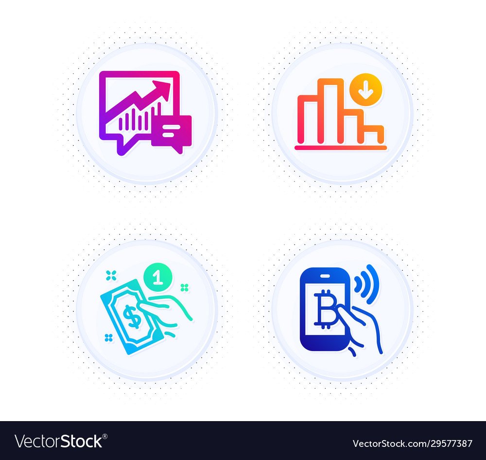 Decreasing graph payment method and accounting vector image Decreasing graph payment method and accounting