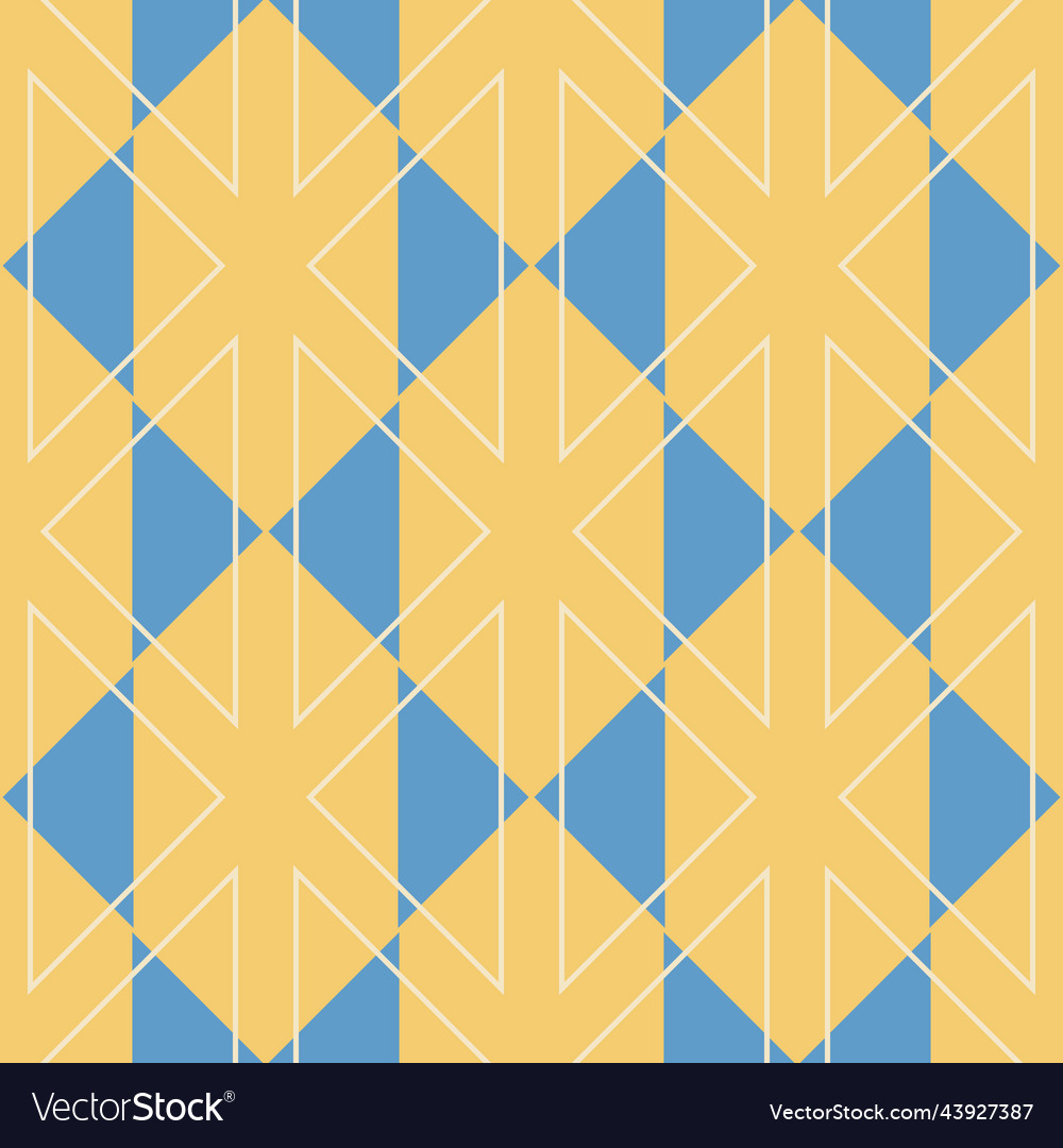 Geometry triangle shape seamless pattern yellow vector image Geometry triangle shape seamless pattern yellow