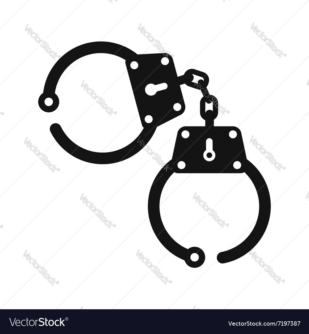 Handcuff black icon Royalty Free Vector Image - VectorStock