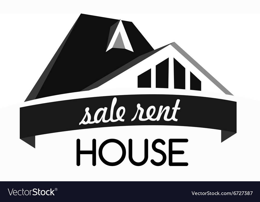 House logo design template realty theme icon