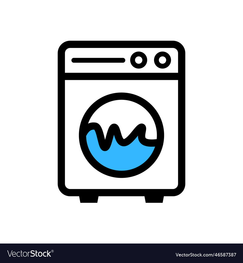 Laundry machine icon or laundromat icon Royalty Free Vector