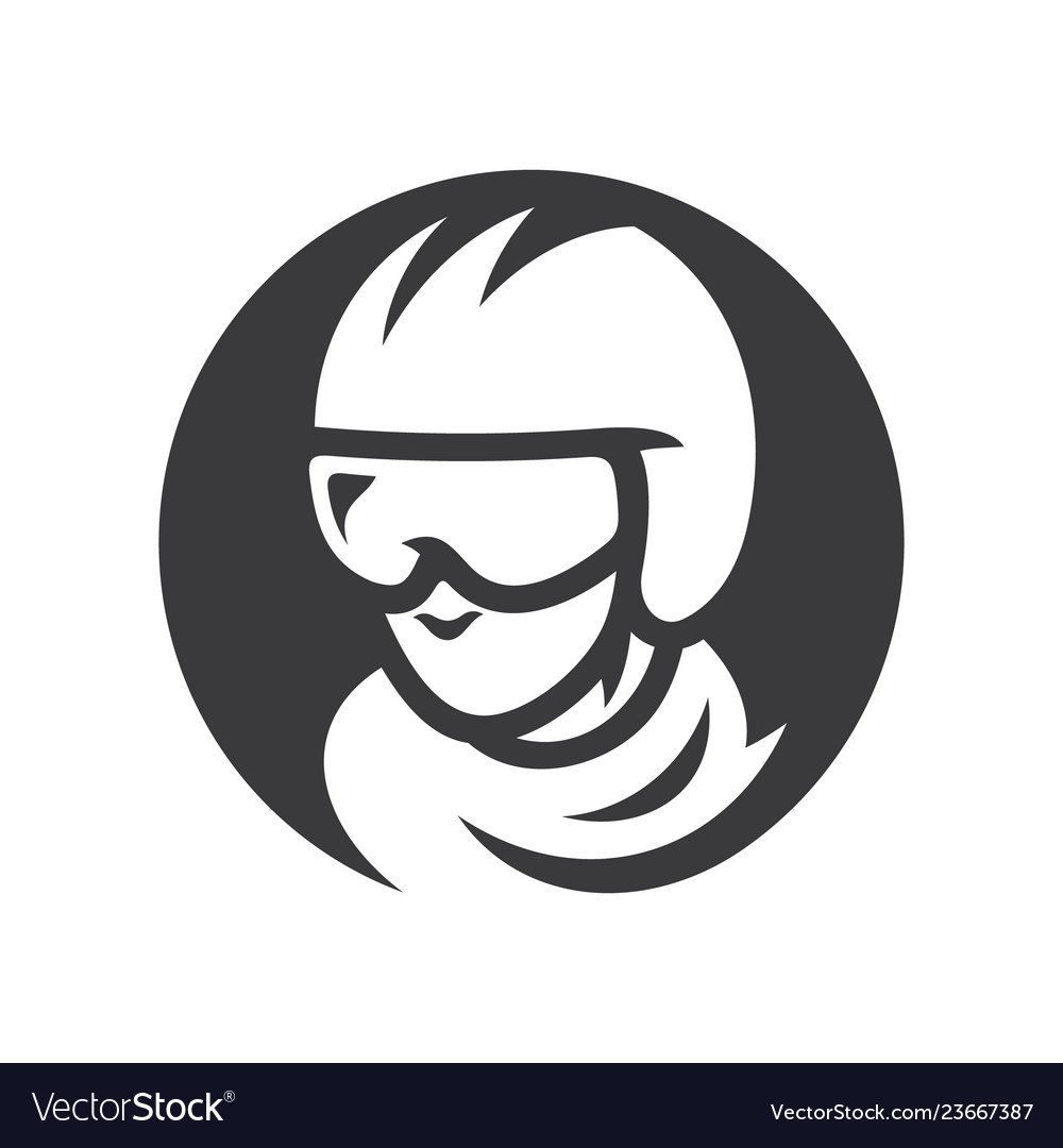 Motorcycle racer simple silhouette Royalty Free Vector Image