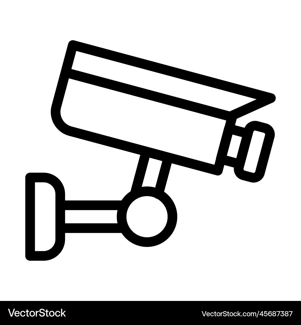 Security Camera Line Icon – Royalty-Free Vector | VectorStock