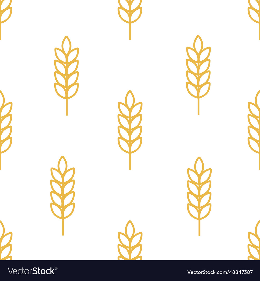 Simple texture with ears of wheat for wrapping vector image Simple texture with ears of wheat for wrapping