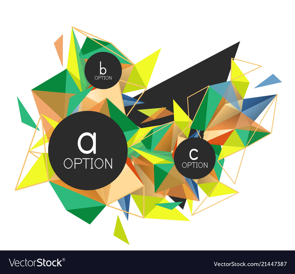 Triangle abstract background low poly vector image Triangle abstract background low poly