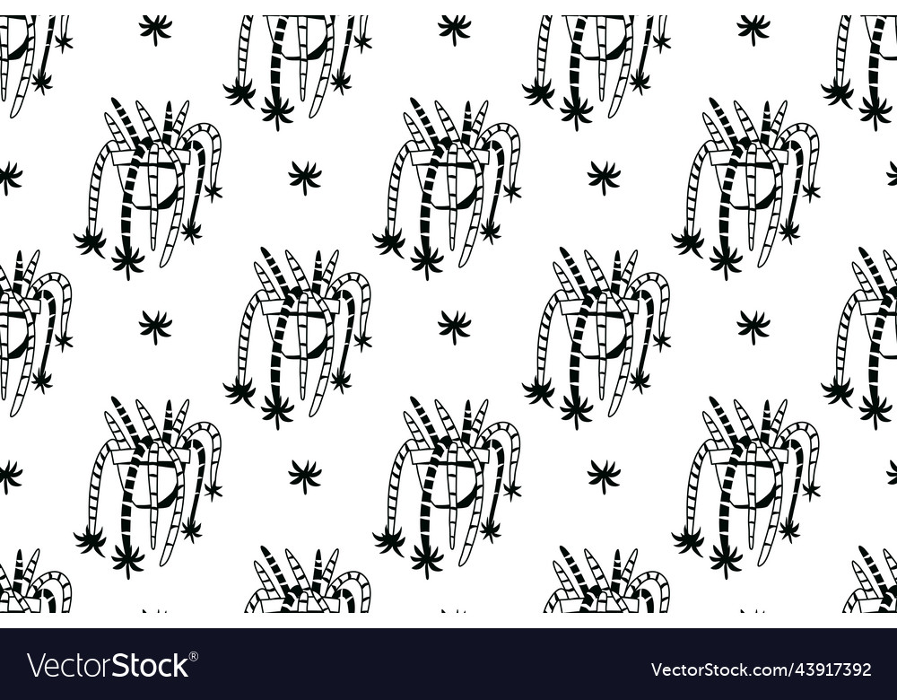 Cacti seamless pattern background