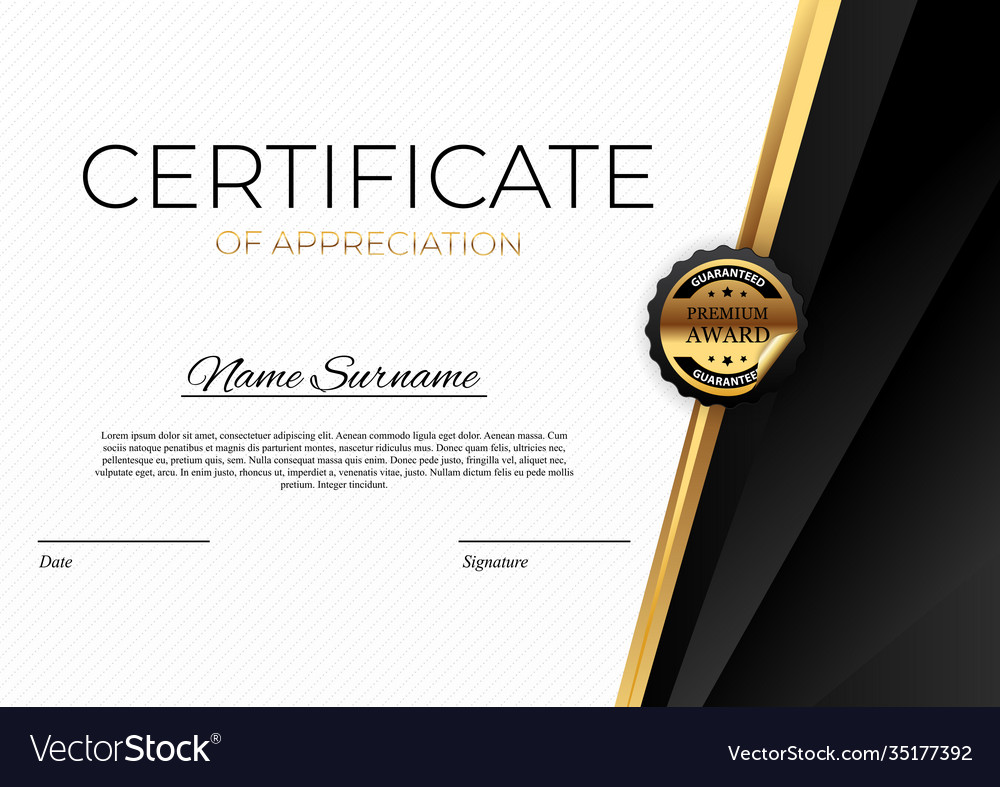 Certificate template background award diploma Vector Image